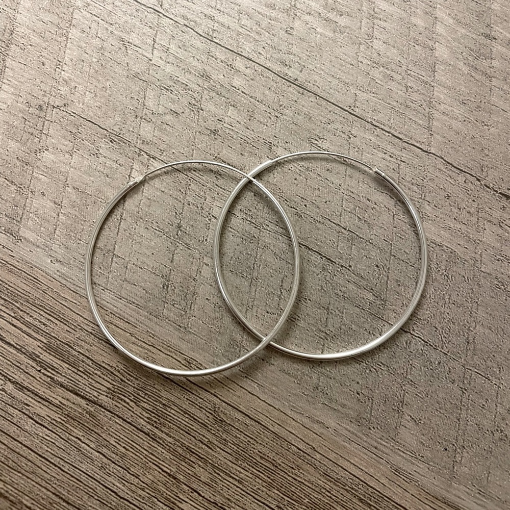 Sterling silver hoop earrings